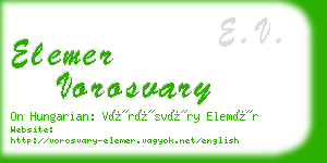elemer vorosvary business card